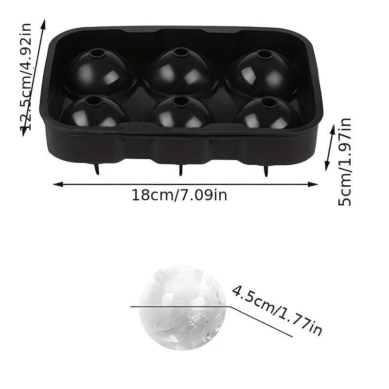 Large 6 Balls Ice Mold Silicone Ice Tray