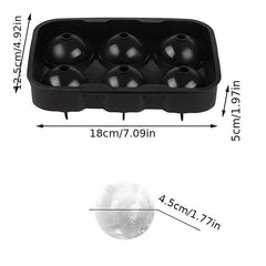 Large 6 Balls Ice Mold Silicone Ice Tray
