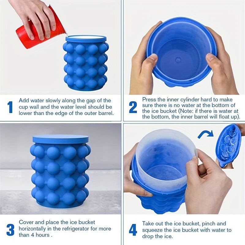Plastic Ice Bucket Quick Cold Preservation Ice Maker Wine Containers