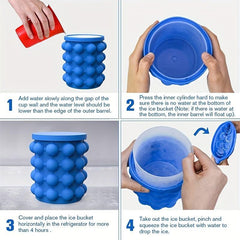 Plastic Ice Bucket Quick Cold Preservation Ice Maker Wine Containers
