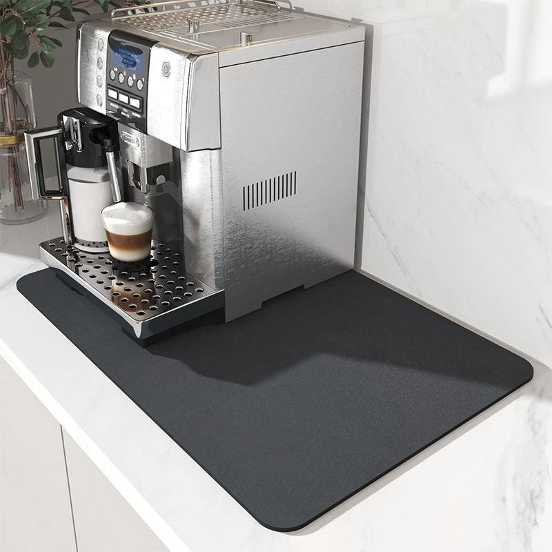 Absorbent Coffee Mat Dish Drying Mat Quick Dry Drain Pad