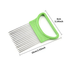 Onion Slicer Stainless Steel Cutter Lemon Holder