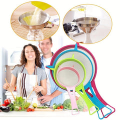 4pcs Multifunctional Mesh Strainer with Handle for Tea Juice Flour Soy Milk