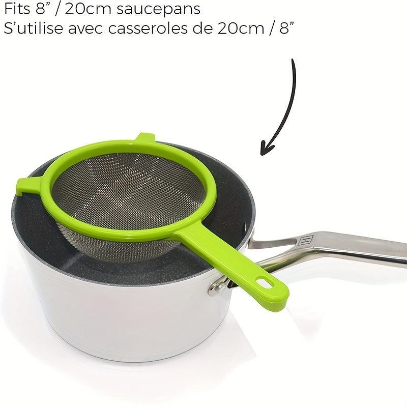 4pcs Multifunctional Mesh Strainer with Handle for Tea Juice Flour Soy Milk