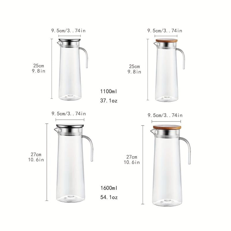 1pc Water Pitcher With Lid 37 1oz 54 1oz Heavy Duty Drink Picher