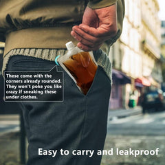 12pcs Clear 8 oz Juice Pouches with Funnel for Outdoor Travel