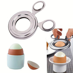 Stainless Steel Egg Cracker & Scissors Set