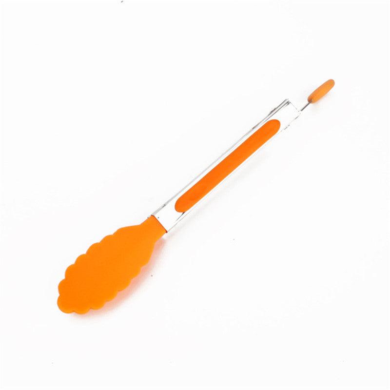 Silicone Food Tong Stainless Steel Kitchen Tongs BBQ Salad Tools