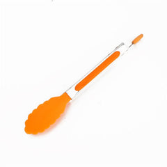 Silicone Food Tong Stainless Steel Kitchen Tongs BBQ Salad Tools