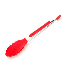 Silicone Food Tong Stainless Steel Kitchen Tongs BBQ Salad Tools