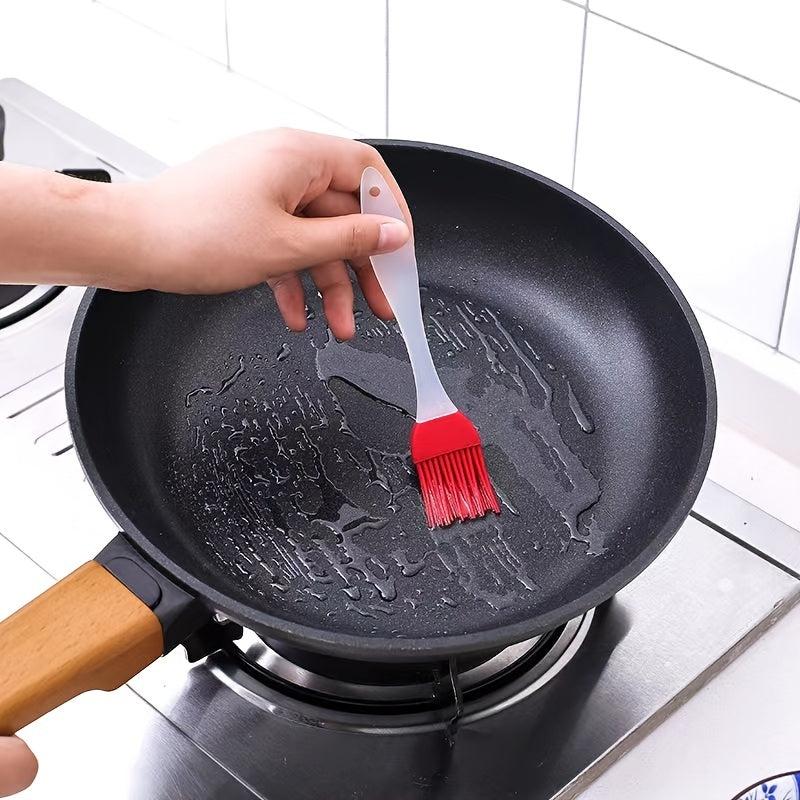 1pc Split Silicone Brush BBQ Brush Kitchen Non stick Baking Tool Red
