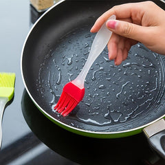 1pc Split Silicone Brush BBQ Brush Kitchen Non stick Baking Tool Red