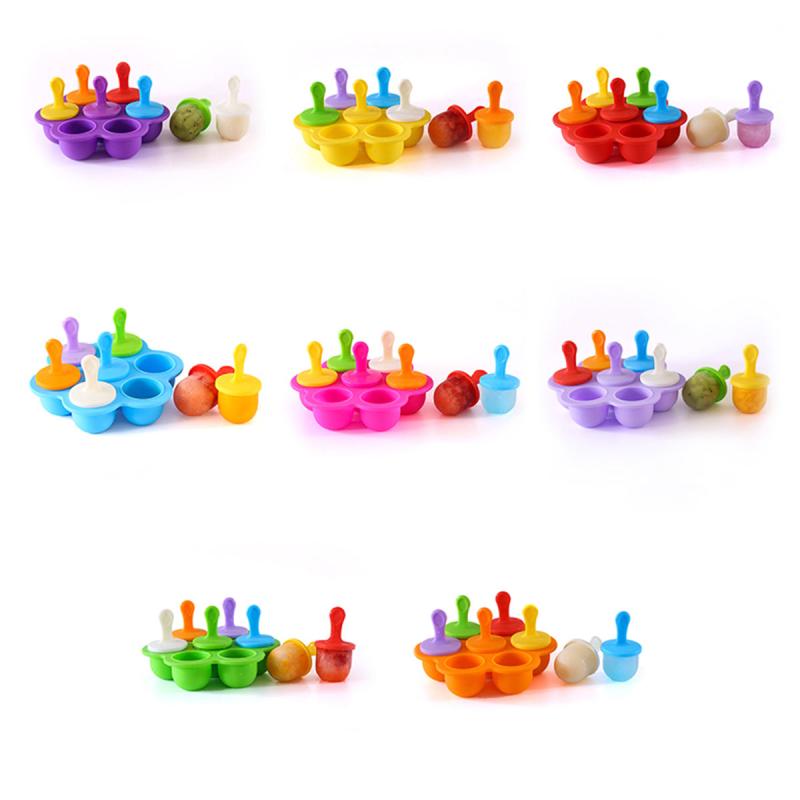 Silicone 7 hole Popsicle Mold Ice Cube Pop