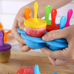 Silicone 7 hole Popsicle Mold Ice Cube Pop