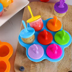 Silicone 7 hole Popsicle Mold Ice Cube Pop