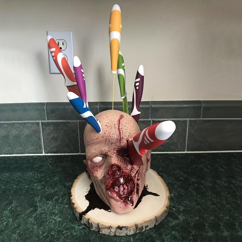 Halloween Block Holder for Spooky Kitchens