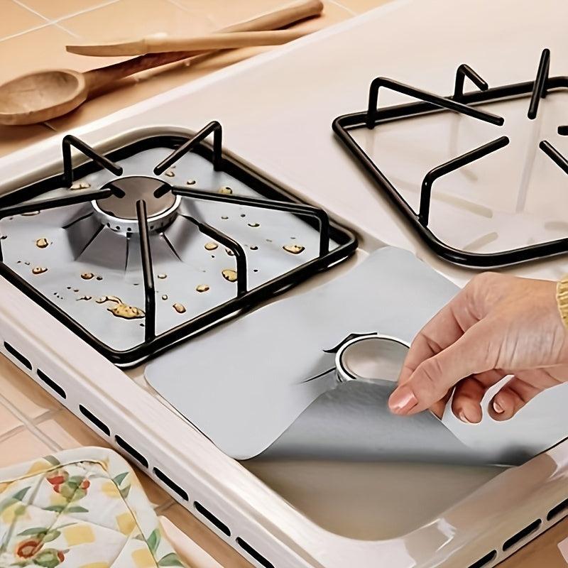 4pcs Gas Stove Mat Protective Anti-Fouling Cleaning Pad Kitchen Accessories