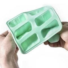 6 Hole Silicone Ice Pop Molds BPA-Free Popsicle Mold Reusable Easy Release