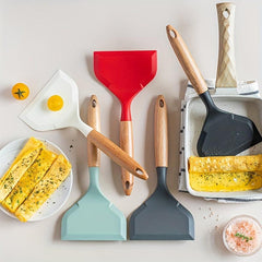 Wide Silicone Spatula Japanese Tamagoyaki Spatula Non Stick Cooking Turner