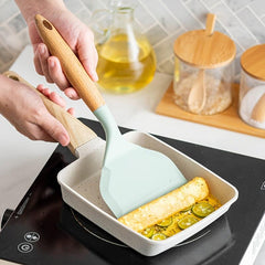 Wide Silicone Spatula Japanese Tamagoyaki Spatula Non Stick Cooking Turner