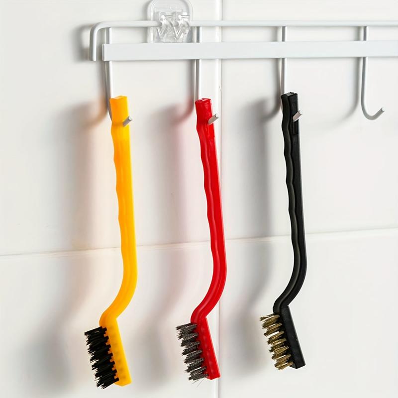 3pcs Stainless Steel Brass Nylon Household Cleaning Brushes