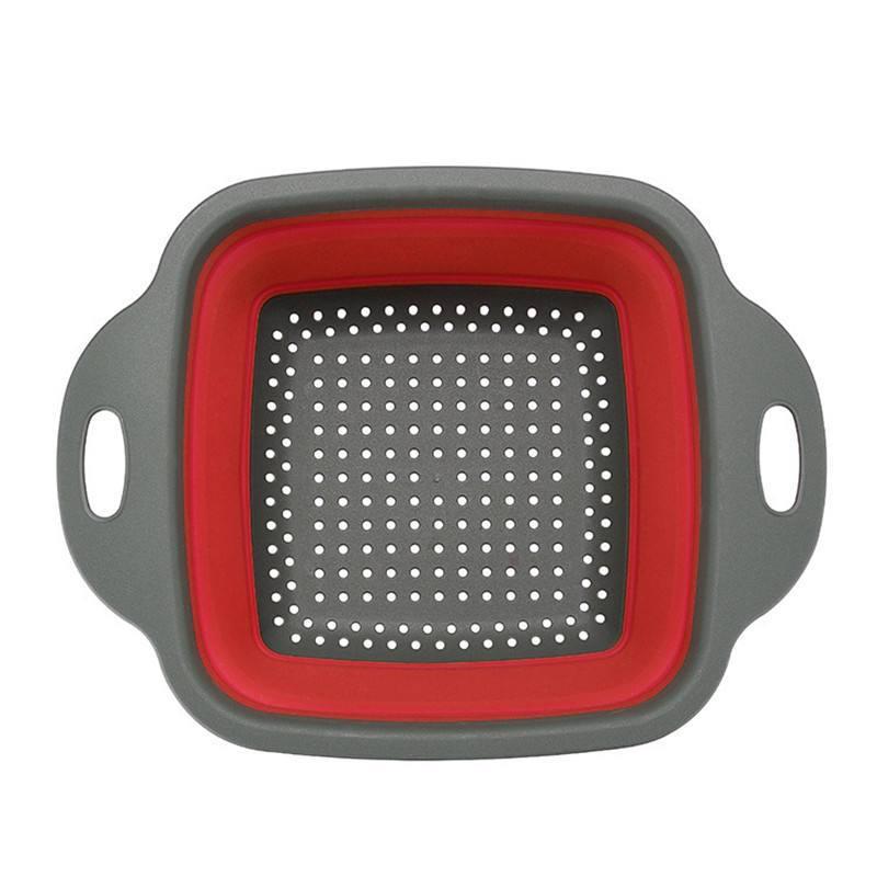 Foldable Silicone Drain Basket, Retractable Food Strainer