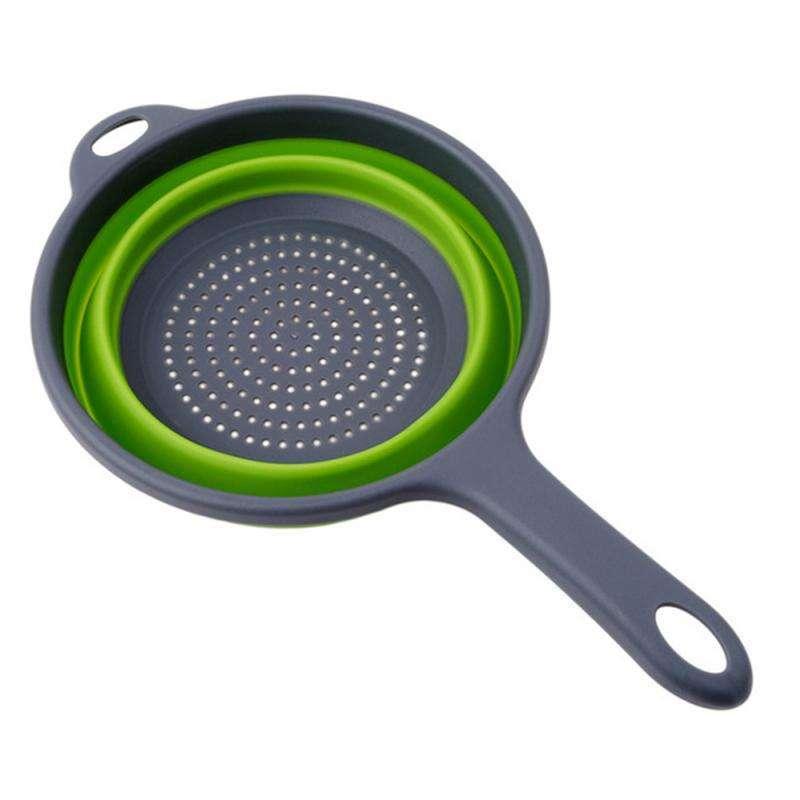 Foldable Silicone Drain Basket, Retractable Food Strainer