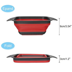 Foldable Silicone Drain Basket, Retractable Food Strainer