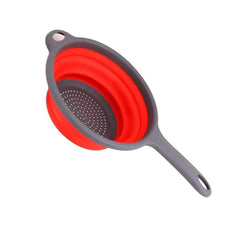 Foldable Silicone Drain Basket, Retractable Food Strainer