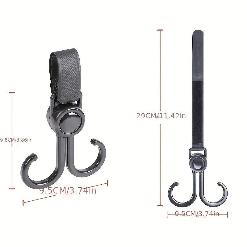 2pcs Adjustable Shopping Hook Clip Outdoor Storage Hanging Solution