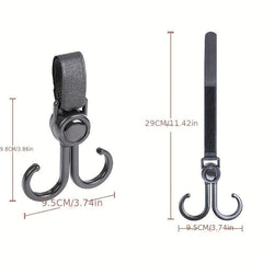 2pcs Adjustable Shopping Hook Clip Outdoor Storage Hanging Solution
