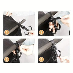2pcs Adjustable Shopping Hook Clip Outdoor Storage Hanging Solution