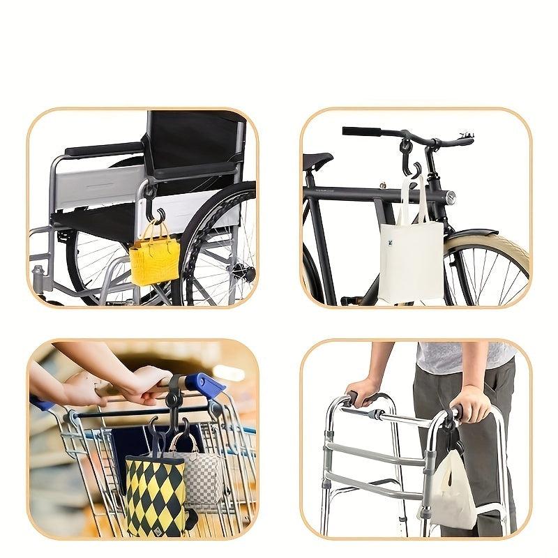 2pcs Adjustable Shopping Hook Clip Outdoor Storage Hanging Solution