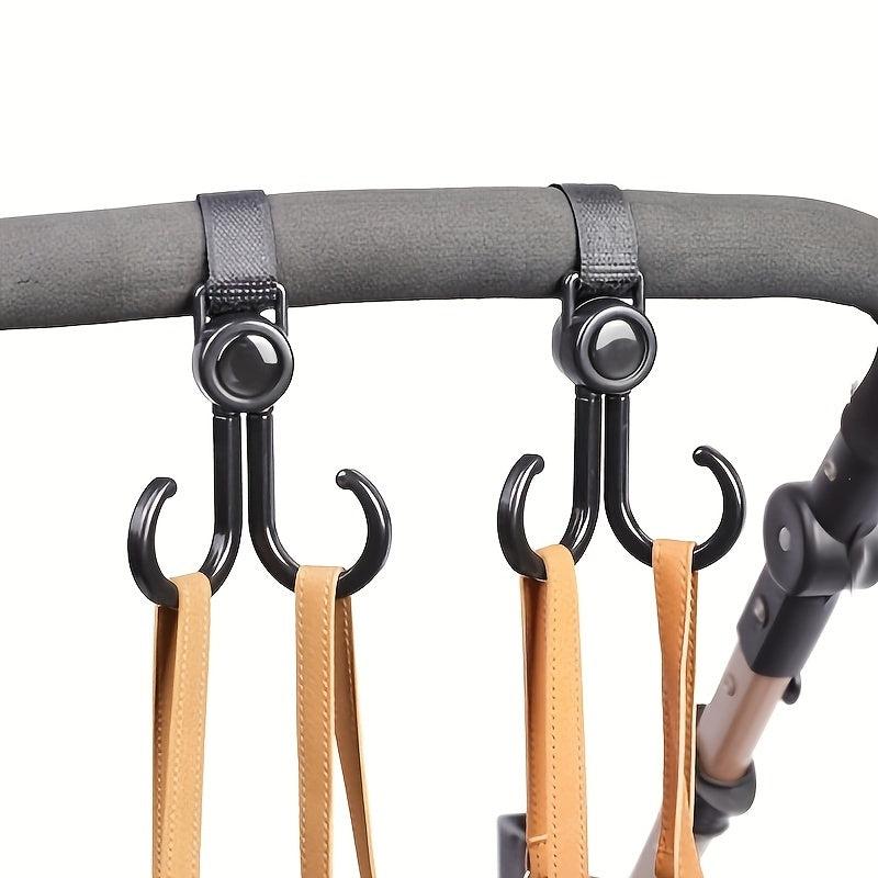 2pcs Adjustable Shopping Hook Clip Outdoor Storage Hanging Solution