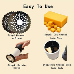 Stainless Steel Cheese Grater Multifunction Manual Ginger Shredder