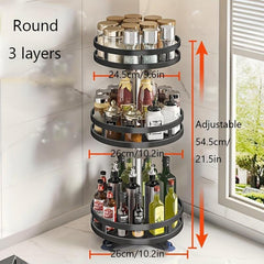1pc Turntable Organizer Spice Spinner Rotating Seasoning Rack Holder