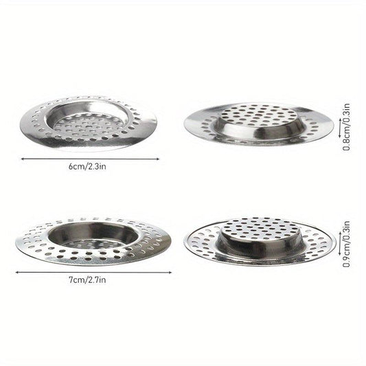 2pcs Sink Basket Strainer Stainless Steel Drain Strainer Kitchen Sink Strainer