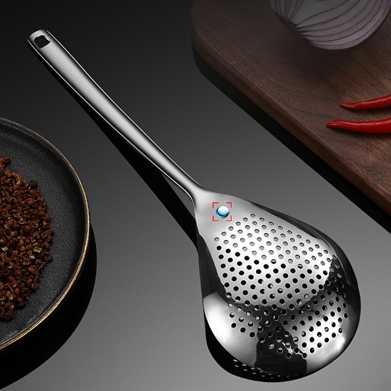 Stainless Steel Colander Skimmer Slotted Spoon Heavy Duty Food Strainer