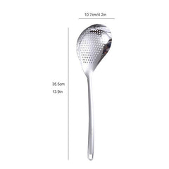 Stainless Steel Colander Skimmer Slotted Spoon Heavy Duty Food Strainer