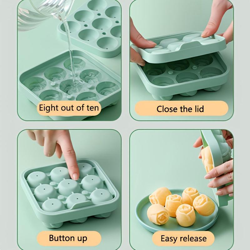 Silicone Rose Mold for Ice Cream and Cocktails
