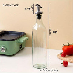 Lead Glass Square Seasoning Bottle Leak-proof Kitchen Pot