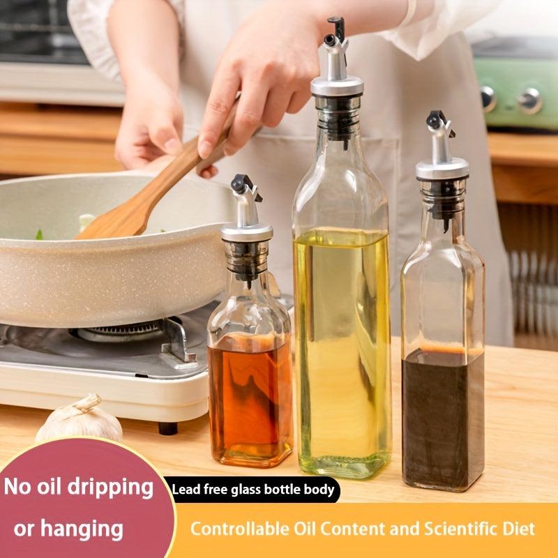 Lead Glass Square Seasoning Bottle Leak-proof Kitchen Pot