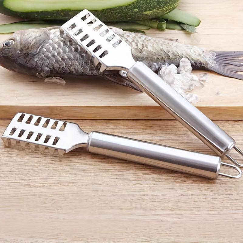 1pc Stainless Steel Fish Scale Remover Peeler Cleaner Brush