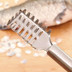 1pc Stainless Steel Fish Scale Remover Peeler Cleaner Brush