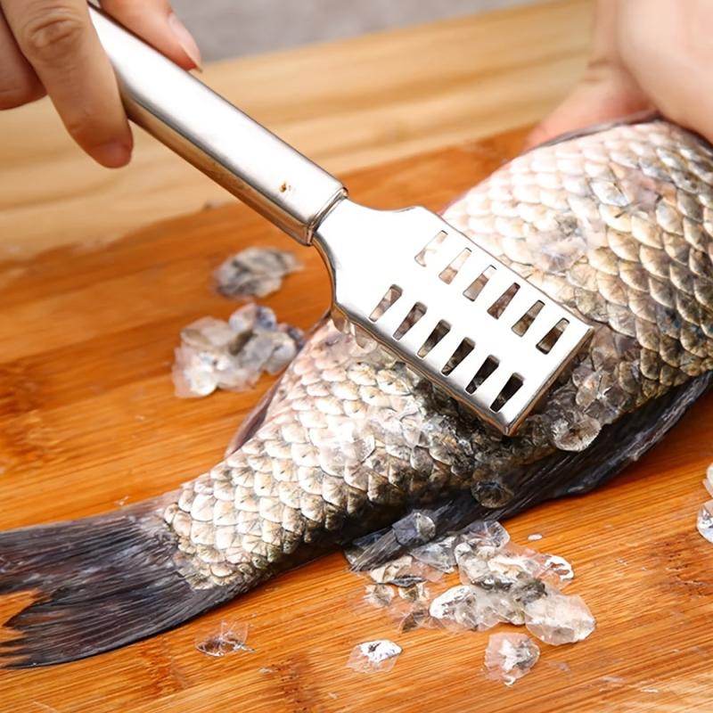 1pc Stainless Steel Fish Scale Remover Peeler Cleaner Brush