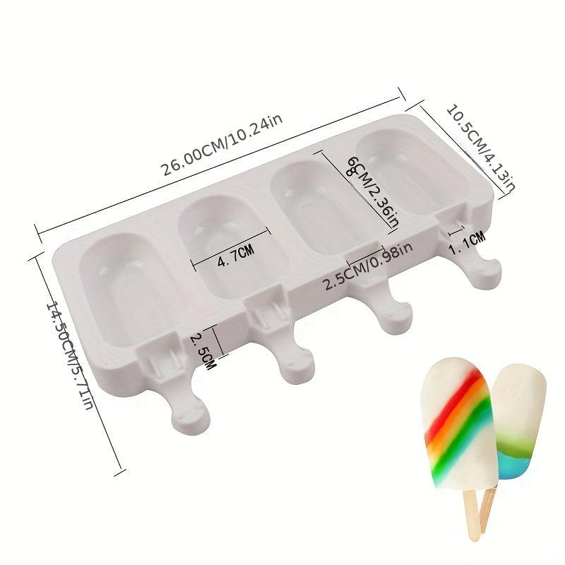 Silicone Popsicle Molds Set of 4 for Summer Fun