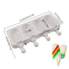 Silicone Popsicle Molds Set of 4 for Summer Fun