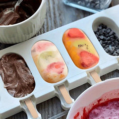 Silicone Popsicle Molds Set of 4 for Summer Fun