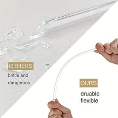 12 Reusable Plastic Straws with Cleaning Brush 24 Tumbler Straws
