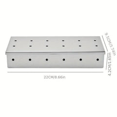 Stainless Steel Smoker Box for Gas and Charcoal Grills